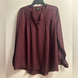 Simply Vera Vera Wang Deep Burgundy Blouse